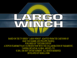 Largo Winch title screen for Playstation